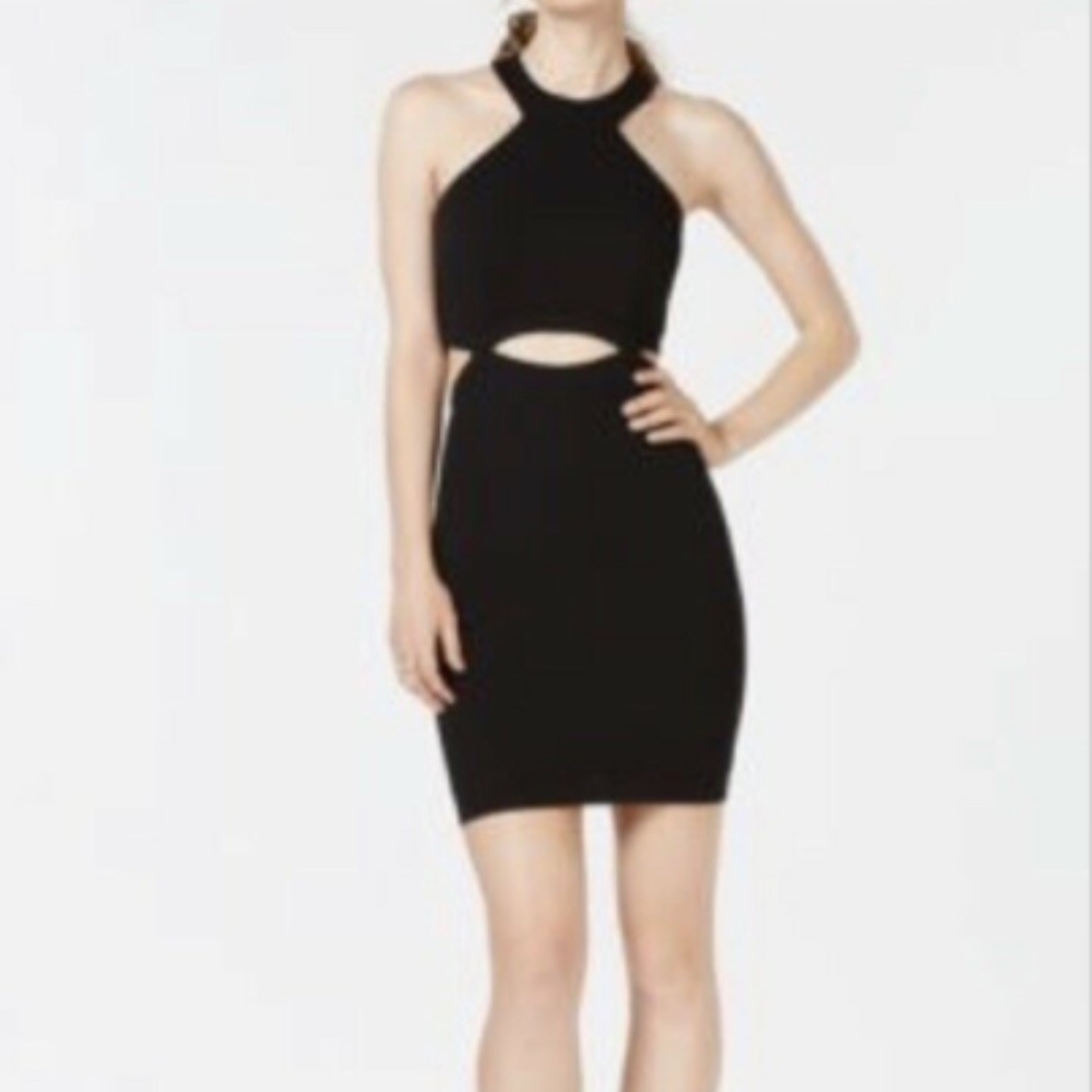 Speechless Women's Solid Black Sleeveless Fitted Cocktail Sexy Dress NWT sz 11